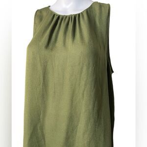 a new day sleeveless blouse tank olive green size XS